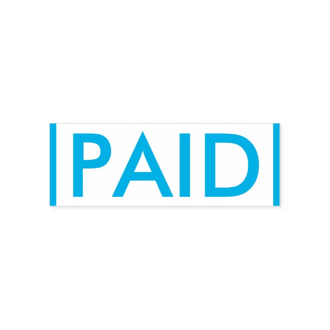 Basic "BETALAT" Rubber Frimärke Självfärgande Stämpel (Design)