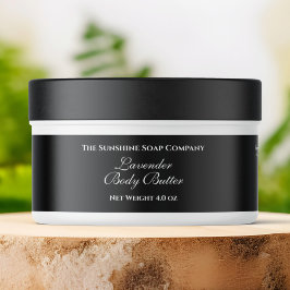 Basic Black Cosmetics Burk-etikett Etikettband