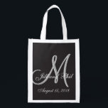 Basic Black Fabulous Bröllop Monogram Underbart vä Återanvändbar Påse<br><div class="desc">Det är ett fantastiskt urval som är slående och spektakulärt och lätt att ändra och justera och som kan användas under många omständigheter: Zombie Apocalypse, nationaldagen för Dam, Harvey Swill Day, National Pizza med Works exkl. Anchovies Day, National Peppery Loner Cookie Day, National Take a Hike Day, Kusten to kusten...</div>