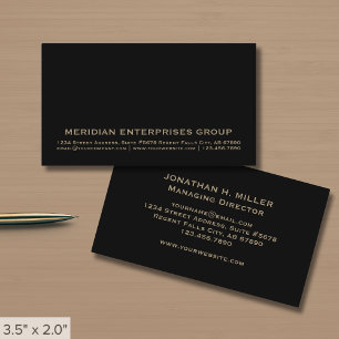 Basic Black Guld Company Visitkort