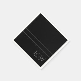Basic Black Monogram Pappersservett