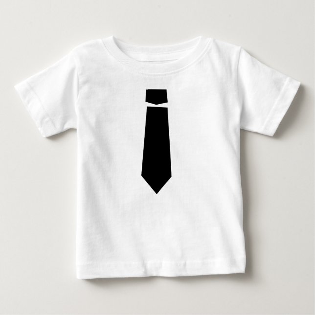 Basic Black-Tie-skjorta Tee Shirt (Framsida)