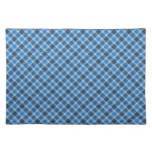Basic Blue/Baby Blue Gingham Diagonal Plaid