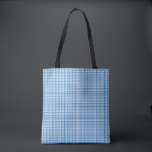 Basic Blue Play Tote Bag Tygkasse<br><div class="desc">En grundläggande blå plaid-design. Perfekt för Hanukkah</div>