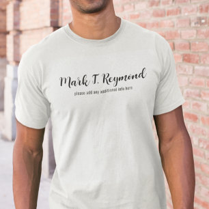 Basic Brand Namn White T-Shirt