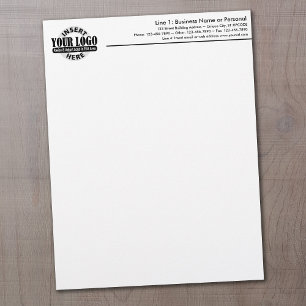 Basic Business Letterhead med Logotyp Brevhuvud