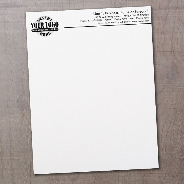 Basic Business Letterhead med Logotyp Brevhuvud (Skapare uppladdad)