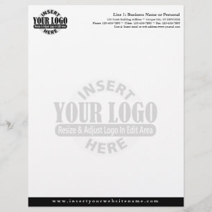 Basic Business Letterhead med WATERMARK Brevhuvud