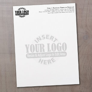 Basic Business Letterhead med WATERMARK Brevhuvud