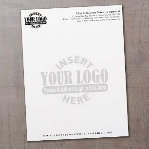 Basic Business Letterhead med WATERMARK Brevhuvud