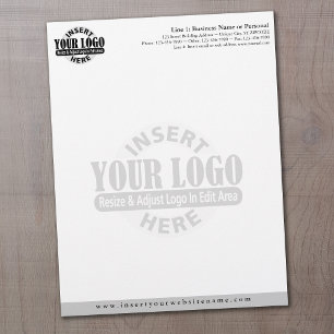 Basic Business Letterhead med WATERMARK Brevhuvud
