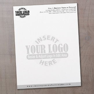 Basic Business Letterhead med WATERMARK Brevhuvud