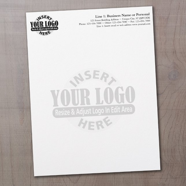 Basic Business Letterhead med WATERMARK Brevhuvud (Skapare uppladdad)