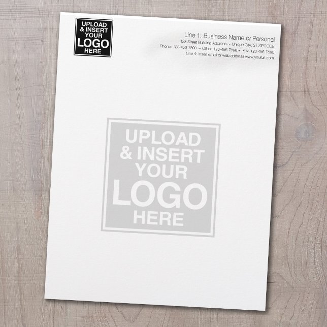 Basic Business Letterhead med WATERMARK Brevhuvud (Skapare uppladdad)