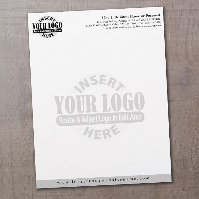 Basic Business Letterhead med WATERMARK Brevhuvud (Skapare uppladdad)