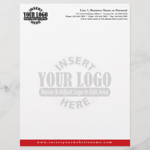 Basic Business Letterhead med WATERMARK Brevhuvud