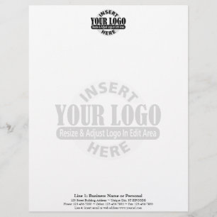 Basic Business Logotyp Center med WATERMARK Brevhuvud