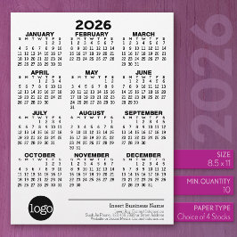 Basic Business Office-Logotyp med kalender Brevhuvud