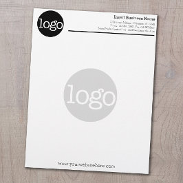 Basic Business Office-Logotyp med vattenstämpel Brevhuvud