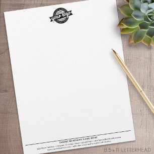 Basic Business Office Logotyp Top Contact Info Ser Brevhuvud