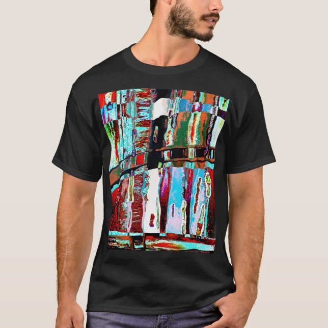 Basic Dark T-Shirt – Collapse Reflection Abstrakt  (Framsida)