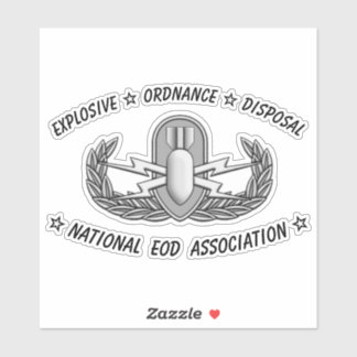 Basic EOD Badge Custom-Cut Vinyl Sticker Klistermärken