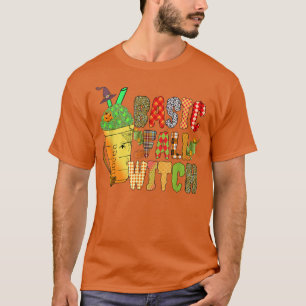 Basic Fall Witch Drinks Pumpkin Spice Halloween 17 T Shirt