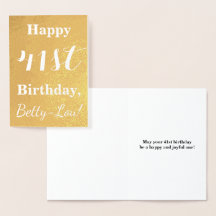 Basic Gold Foil "LYCKLIG 41st BIRTHDAY"; anpassat 