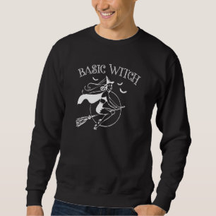 BASIC HÄXA Halloween skämt Mamma skämt Retro Häxa  Lång Ärmad Tröja