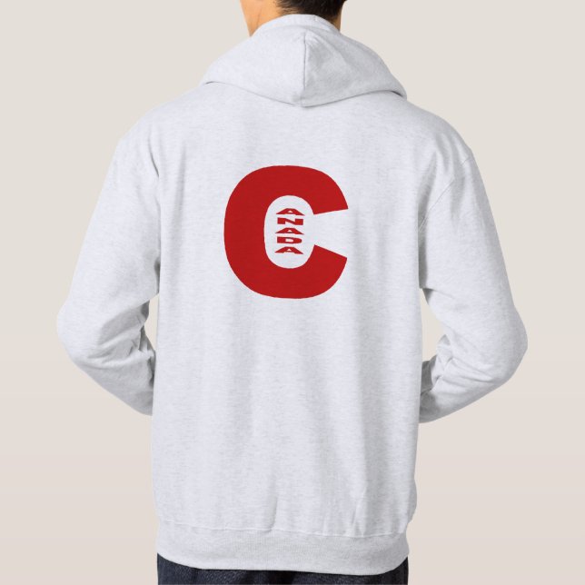 Basic Hooded Sweatshirt Ash back Design CANADA (Baksida)