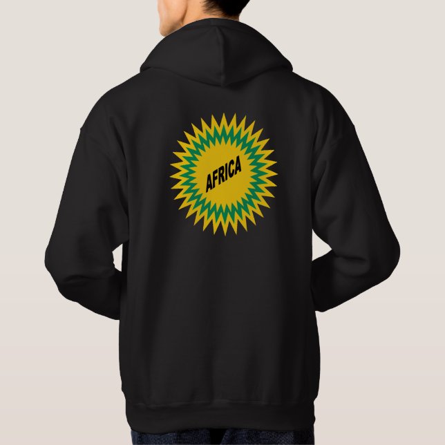 Basic Hooded Sweatshirt black back SOL AFRIKA (Baksida)