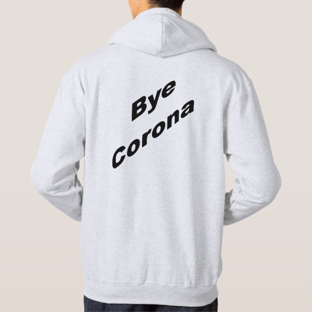 Basic Hooved Sweatshirt Ash back hej då CORONA (Baksida)