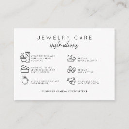 Basic Jewelry Care Instructions Earring Business Tilläggskort