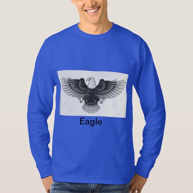 "Basic Långärmad T-Shirt med Eagle Tattoo Desi (Framsida)