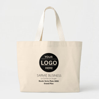 Basic Logo Custom Bag, Business or Shop Tote Bag Jumbo Tygkasse