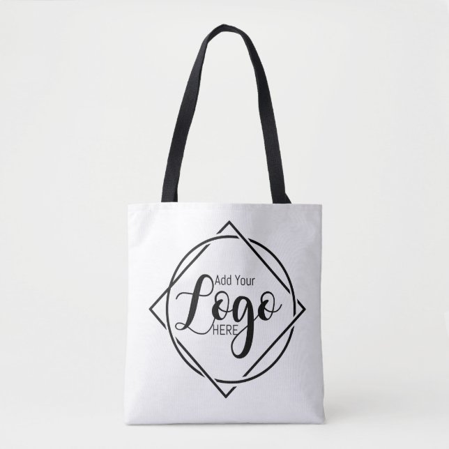 Basic Logo Custom Business Tote Bag | Personalised Tygkasse (Framsida)