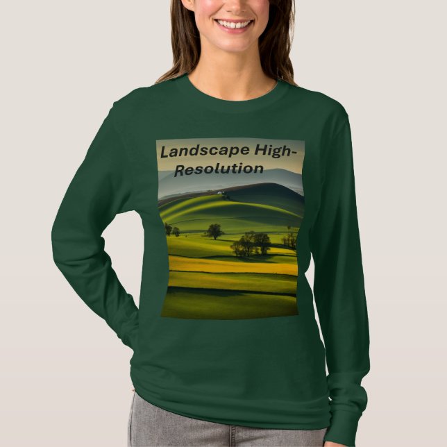 Basic Long Sleeve T-Shirt – Högupplöst Minima (Framsida)