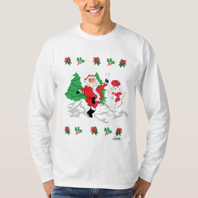 Basic Long Sleeve T-Shirt : Joyful Christmas  (Framsida)