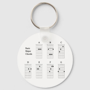 Basic Major Chords Nyckelring