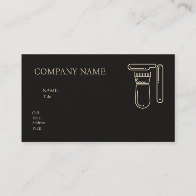 BASIC-MALL AFFÄRSKORT BARBER SHOP VISITKORT (Framsida)