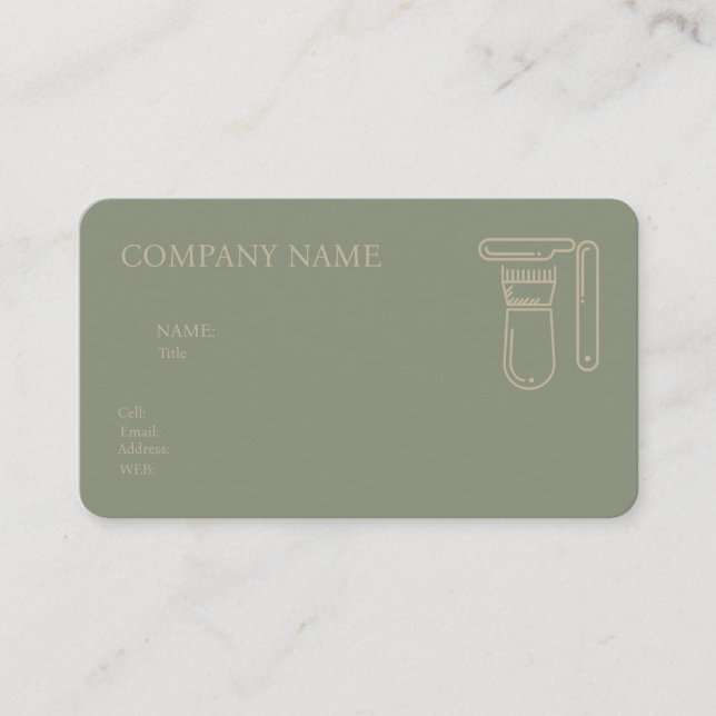 BASIC-MALL AFFÄRSKORT BARBER SHOP VISITKORT (Framsida)