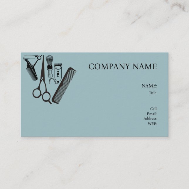 BASIC-MALL AFFÄRSKORT BARBER SHOP VISITKORT (Framsida)