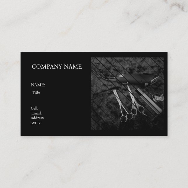 BASIC-MALL AFFÄRSKORT BARBER SHOP VISITKORT (Framsida)