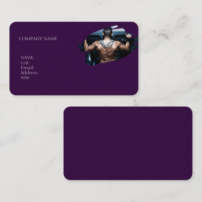 BASIC-MALL, AFFÄRSKORT-gym Visitkort (Fram/baksida)