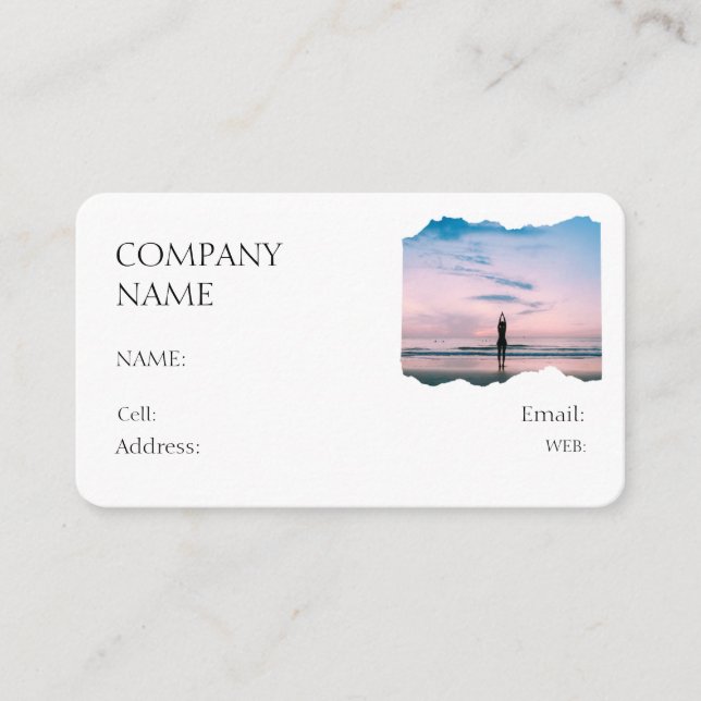 BASIC-MALLAT AFFÄRSKORT yoga Visitkort (Framsida)