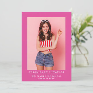 BASIC MINIMALISTISK BILD GRADUATION ANNONS INBJUDNINGAR