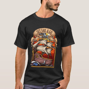 Basic Mörk Set Sail & Go T-shirt
