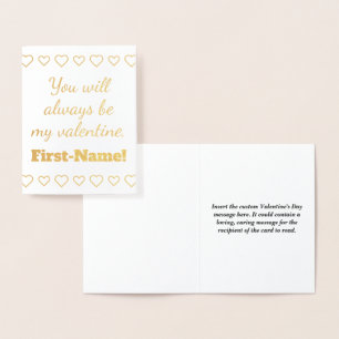 Basic- och Anpassade Valentine Day Card Folierat Kort