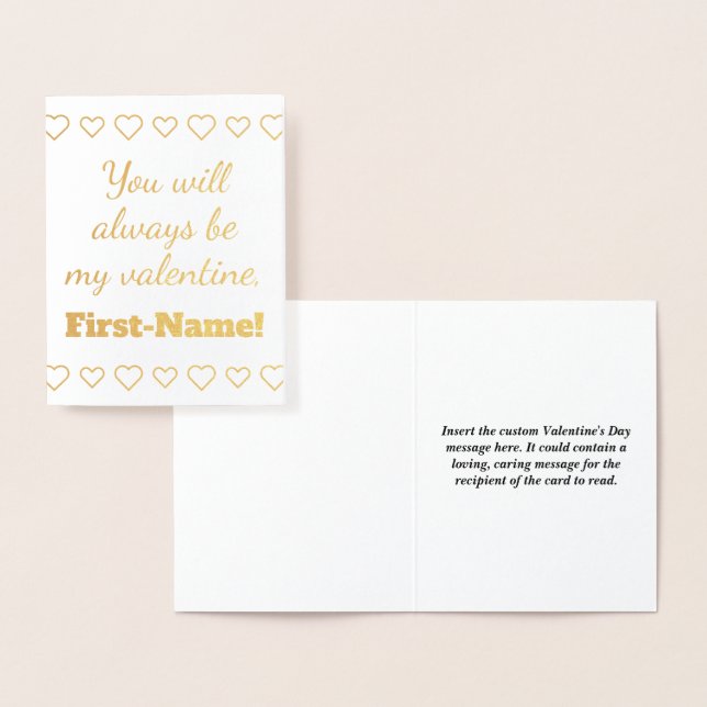 Basic- och Anpassade Valentine Day Card Folierat Kort (Display)