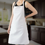 Basic Plain Färg White Apron<br><div class="desc">Heltäckande vit färg-plattor. Enkelt vitt plagg utan fickor,  dekorationer och inget annat färg än basvitt. Ren utkik efter en minimalistisk använda när du kokar eller arbetar med konstverk och hantverk.</div>